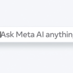 A search bar on a plain white background with the text "ask AI Assistant anything" next to a colorful circular logo.