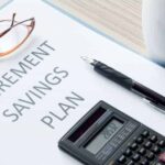 Sheet of paper with retirement savings plan on it